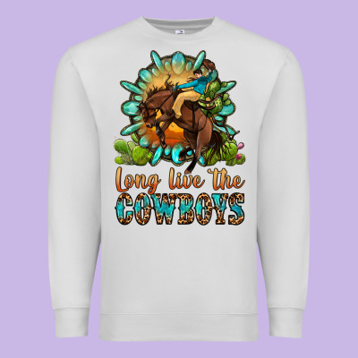 Long Live The Cowboys Premium Sweatshirt Designed By Oliviacreatesart