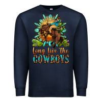 Navy long live the cowboys Premium Sweatshirt - OliviaCreatesArt