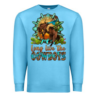 Ocean Blue long live the cowboys Premium Sweatshirt - OliviaCreatesArt