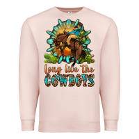 Pale Pink long live the cowboys Premium Sweatshirt - OliviaCreatesArt