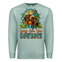 Seafoam long live the cowboys Premium Sweatshirt - OliviaCreatesArt