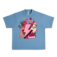 Pebble Blue pink christmas lightning bolt Urban Heavy Tee - MaliasSmallBusiness