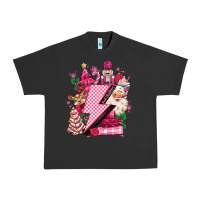 Pigment Black pink christmas lightning bolt Urban Heavy Tee - MaliasSmallBusiness