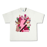 Pistachio pink christmas lightning bolt Urban Heavy Tee - MaliasSmallBusiness