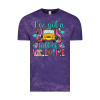 Cloud Purple ive got a bus full of valentine Vintage Tee - NancyCooperArtShop