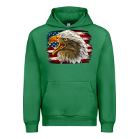 Emerald Western American Flag Eagle Urban Hoodie - LillyAllenDesigns