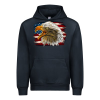 Navy Western American Flag Eagle Urban Hoodie - LillyAllenDesigns