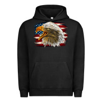 Pigment Black Western American Flag Eagle Urban Hoodie - LillyAllenDesigns