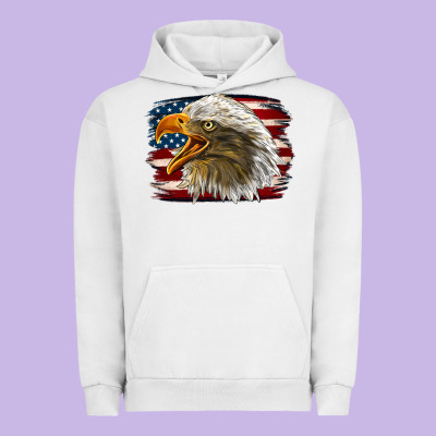 Western American Flag Eagle Urban Hoodie Designed By Lillyallendesigns