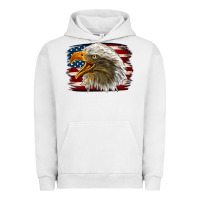 Pigment Lunar Rock Western American Flag Eagle Urban Hoodie - LillyAllenDesigns