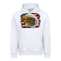 White Western American Flag Eagle Urban Hoodie - LillyAllenDesigns