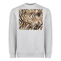 Heather Grey brown zebra Heavyweight Sweatshirt - BarkalooDesign