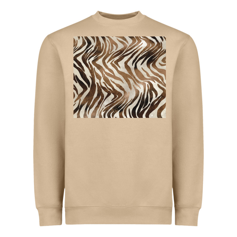 Brown Zebra Heavyweight Sweatshirt by BarkalooDesign | Teevron