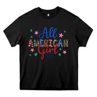 Black all american girl Heavy Core Tee - Artiststas