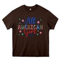 Chocolate Brown all american girl Heavy Core Tee - Artiststas