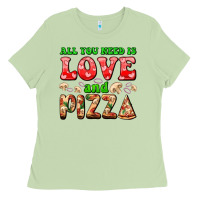Matcha all you need is love and pizza Ladies Tee - AdoDesignShop