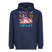 Navy don't go bacon my heart olivia Heavyweight Hoodie - OliviaCreatesArt