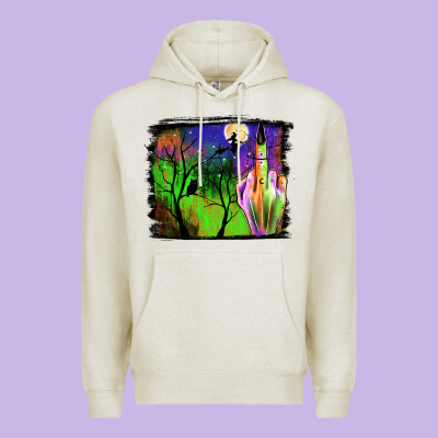 Halloween Background Premium Hoodie Designed By Jahusdesignshop
