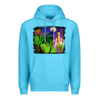 Ocean Blue halloween background Premium Hoodie - JahusDesignShop