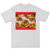 Dove Grey ladybug sunflower Premium Tee - BarkalooDesign