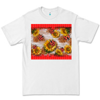 White ladybug sunflower Premium Tee - BarkalooDesign