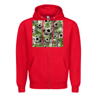 Red Soccer tumbler Zipper Hoodie - HowdyJamesFarm