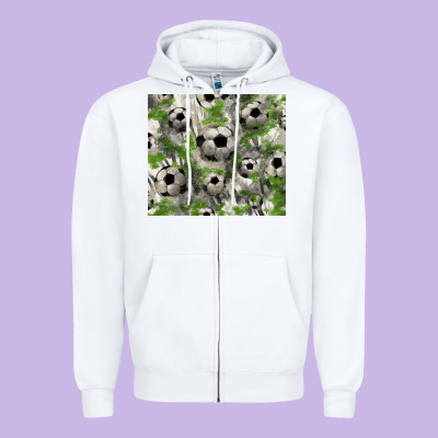 Soccer Tumbler Zipper Hoodie Designed By Howdyjamesfarm