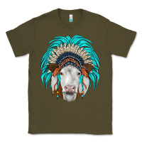 Army Green simmental indian headdress Classic Tee - JahusDesignShop