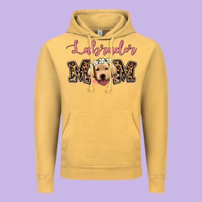 Labrador Mom Vintage Hoodie Designed By Jasminsmagicworld