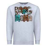 Heather Grey dog mama Premium Sweatshirt - OliviaCreatesArt