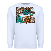 White dog mama Premium Sweatshirt - OliviaCreatesArt