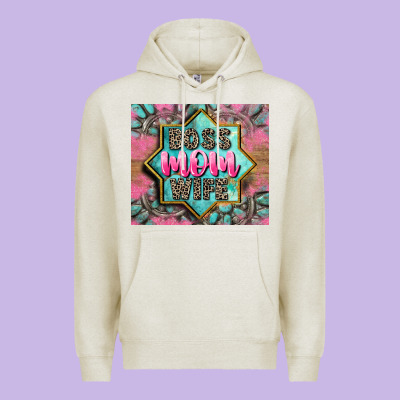 Boss Mom Wife Premium Hoodie Designed By Cowgirlartshop