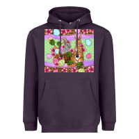 Plum Easter eggs bunnys basket Heavyweight Hoodie - OliviaCreatesArt