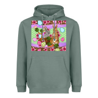 Sage Easter eggs bunnys basket Heavyweight Hoodie - OliviaCreatesArt