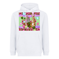 White Easter eggs bunnys basket Heavyweight Hoodie - OliviaCreatesArt