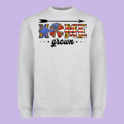 Home Grown American Flag Windmill Heavyweight Sweatshirt Designed By Jasminsmagicworld