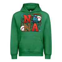 Emerald Baseball nana leopard frame Urban Hoodie - LillyAllenDesigns