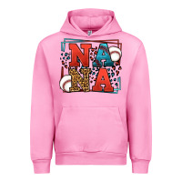 Fuchsia Pink Baseball nana leopard frame Urban Hoodie - LillyAllenDesigns