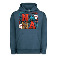 Pigment Midnight Navy Baseball nana leopard frame Urban Hoodie - LillyAllenDesigns
