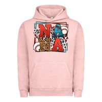 Pigment Salmon Baseball nana leopard frame Urban Hoodie - LillyAllenDesigns