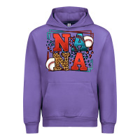 Baseball Nana Leopard Frame Urban Hoodie | Teevron