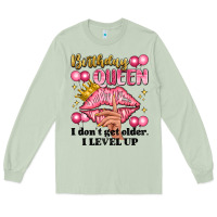 Matcha birthday queen i dont get older i level up Long Sleeve Tee - Artiststas