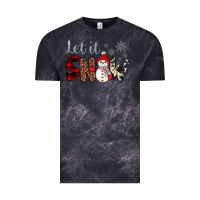 Cloud Black let it snow snowman Vintage Tee - JahusDesignShop
