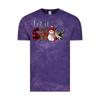 Cloud Purple let it snow snowman Vintage Tee - JahusDesignShop