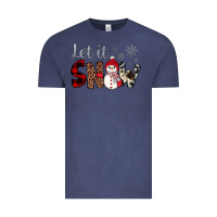 Vintage Denim let it snow snowman Vintage Tee - JahusDesignShop