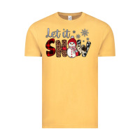 Vintage Mustard let it snow snowman Vintage Tee - JahusDesignShop