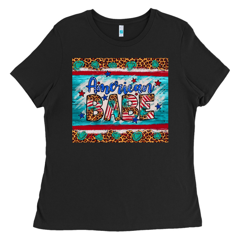American Babe Leopard Gemstone Ladies Tee by Artiststas | Teevron