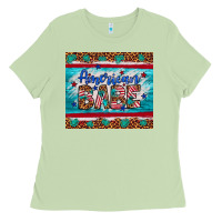 Matcha American babe leopard gemstone Ladies Tee - Artiststas