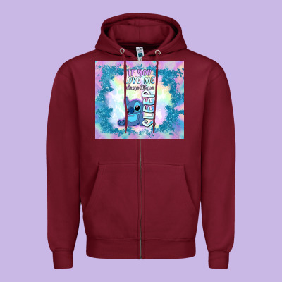If You Love Me Please Let Me Sleep Zipper Hoodie Designed By Tumblerdesignbyshophia