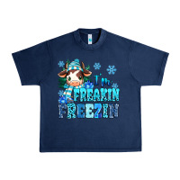 Navy I'm freakin freezin Urban Heavy Tee - MaliasSmallBusiness